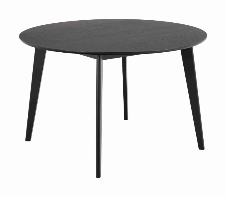 Bendt Ronde Eettafel Torkil 120cm Eikenfineer - Zwart