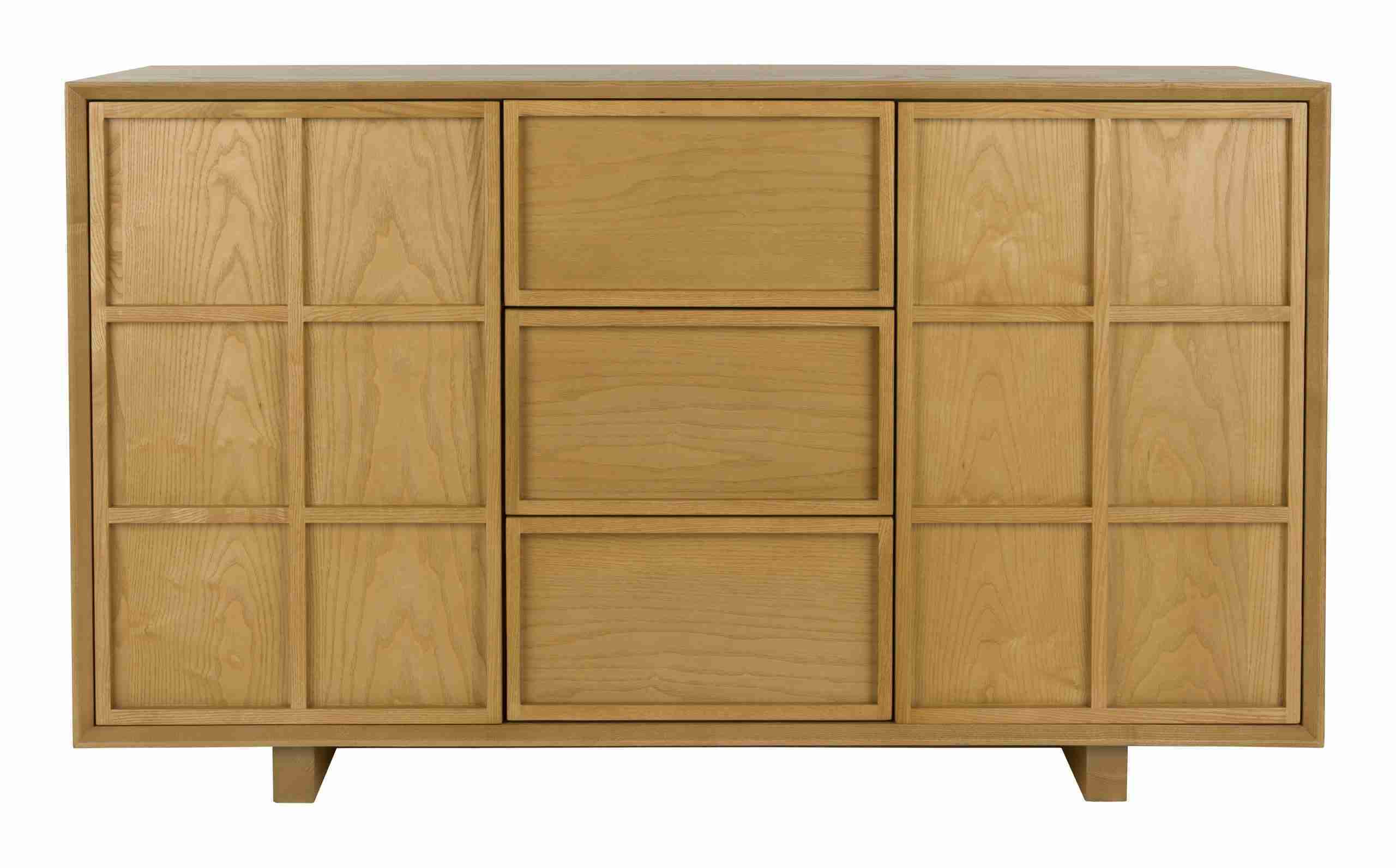 Zuiver Dressoir Raster Essenhout, 120cm - Naturel