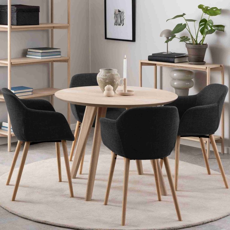 Bendt Ronde Eettafel Kimya Eiken, 100cm - Wit