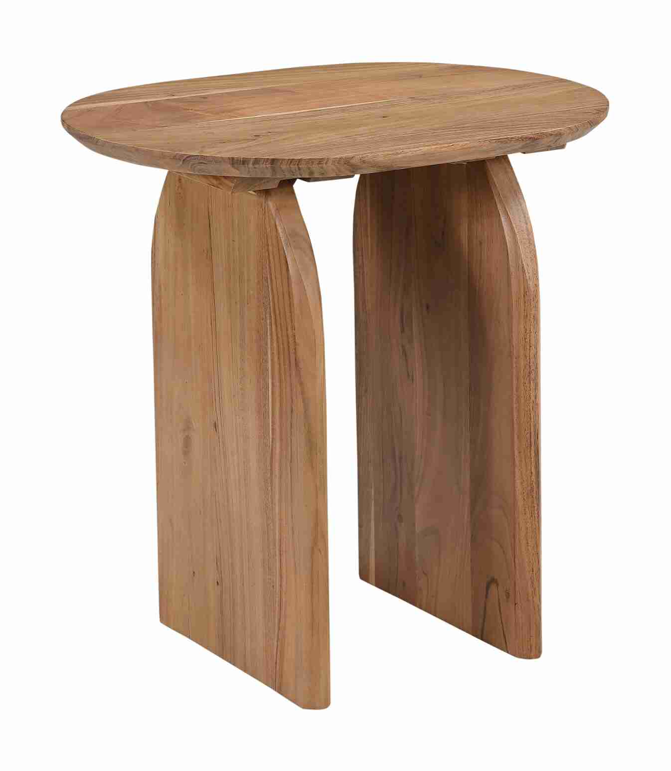 Artistiq Ovale Bijzettafel Sequia Acaciahout, 60 x 45cm - Bruin - Rond