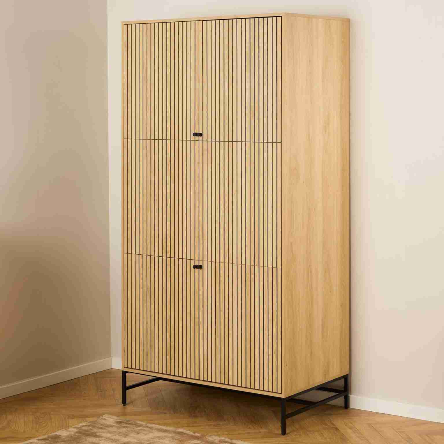 Bendt Kledingkast Davon Eikenlook, 200 x 99cm - Naturel