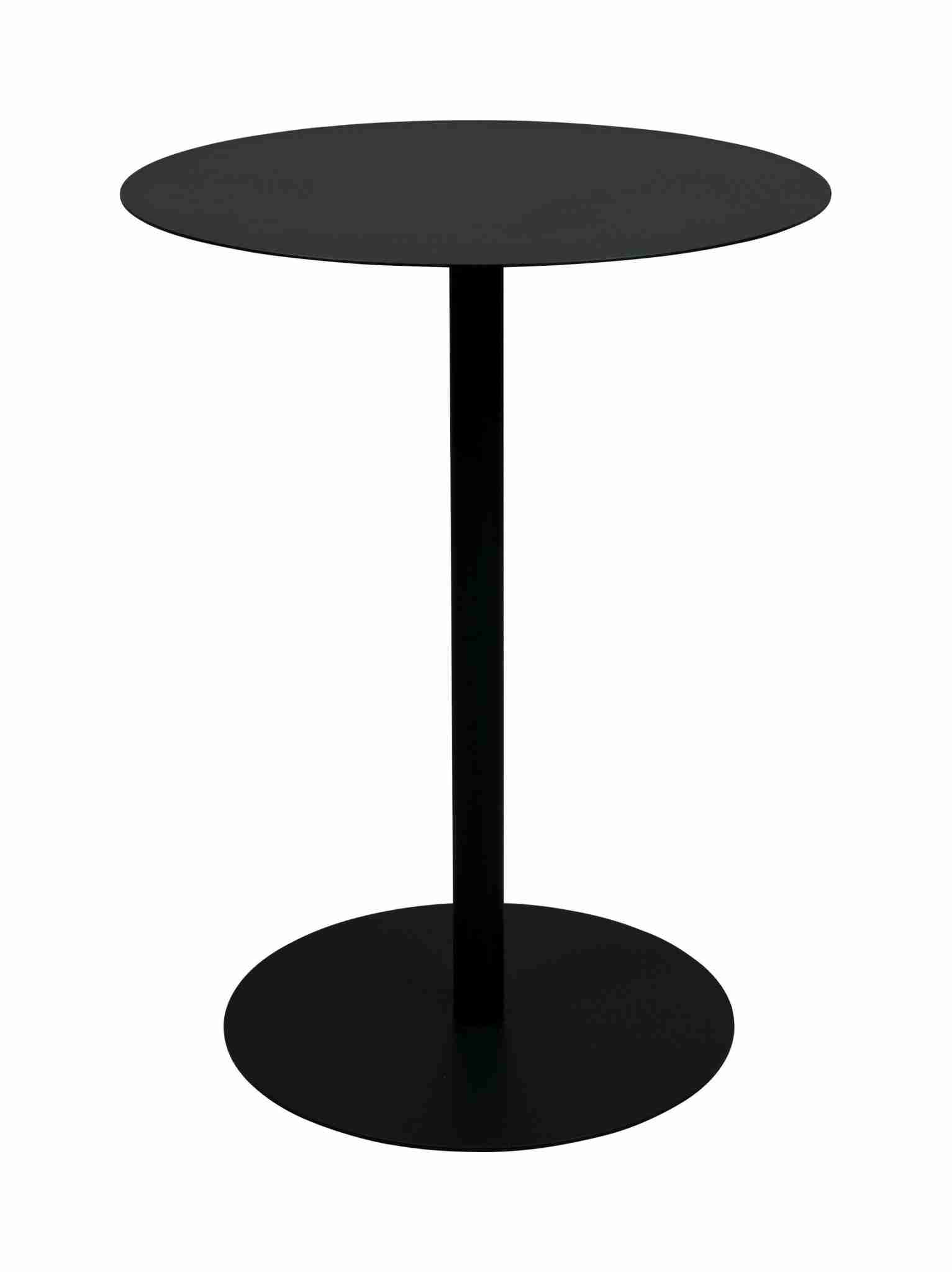 Zuiver Ronde Bistrotafel Snow Staal, 57cm - Zwart