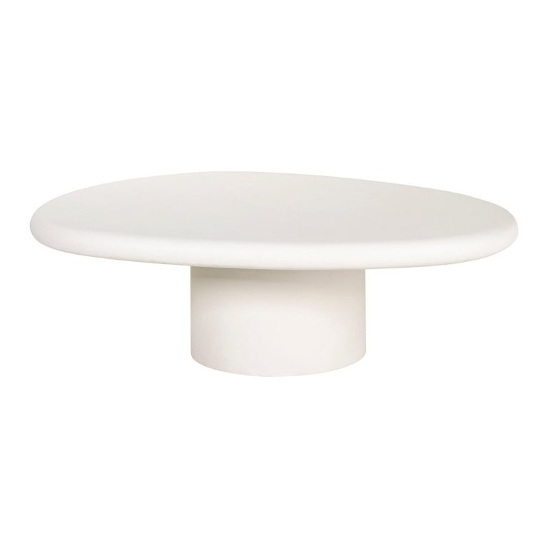 Richmond Organische Salontafel Bloomstone 110 x 90cm - Wit
