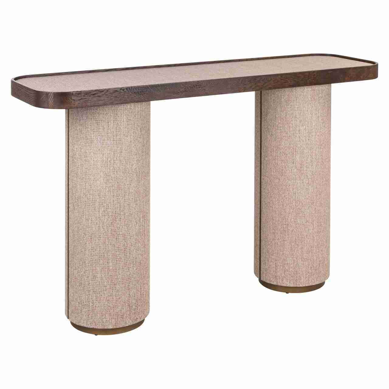 Richmond Sidetable Willox Linnen en eiken, 140cm - Bruin