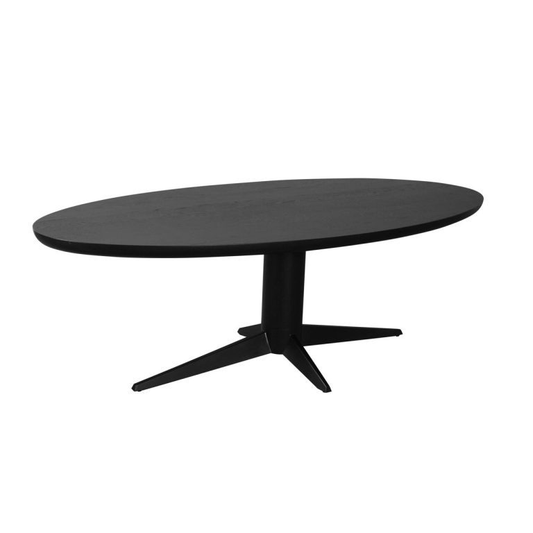 Richmond Ovale Eettafel Rayford Eikenhout, 230 x 110cm - Zwart - Ovaal