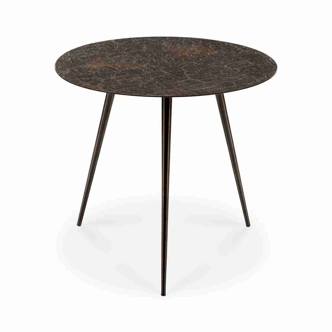 Ethnicraft Ronde Salontafel Luna Minerals, 50cm - Whisky