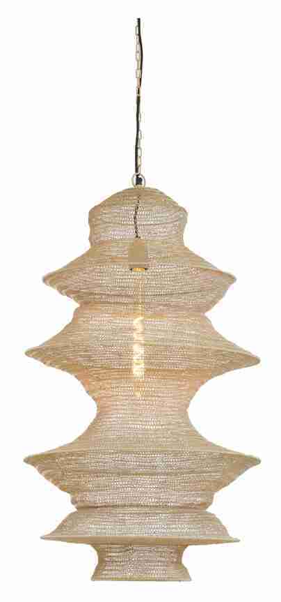 Light & Living Hanglamp Nakisha 82cm - Zand