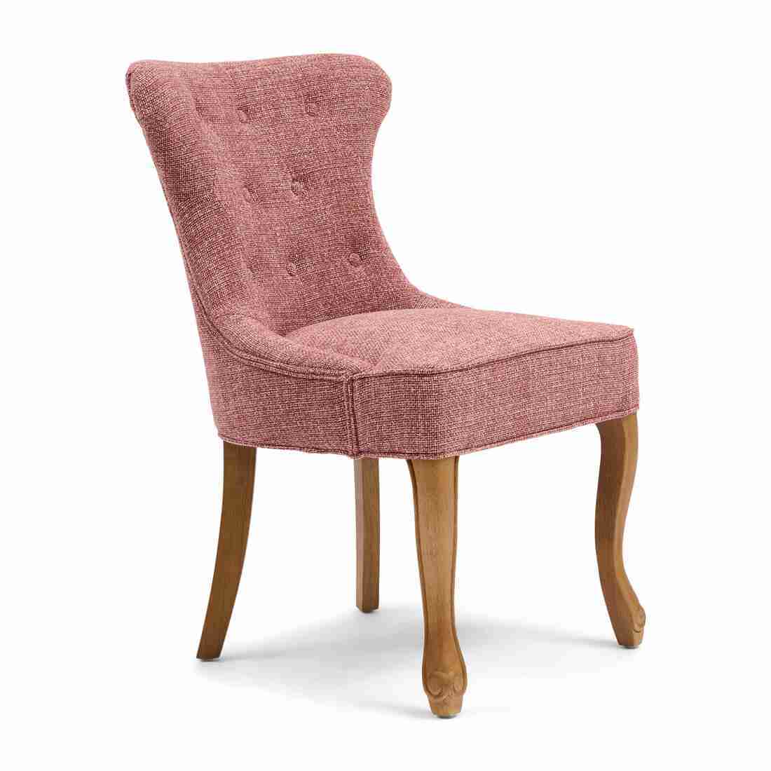 Rivièra Maison Eetkamerstoel George Chenille Jacquard - Coral Pink