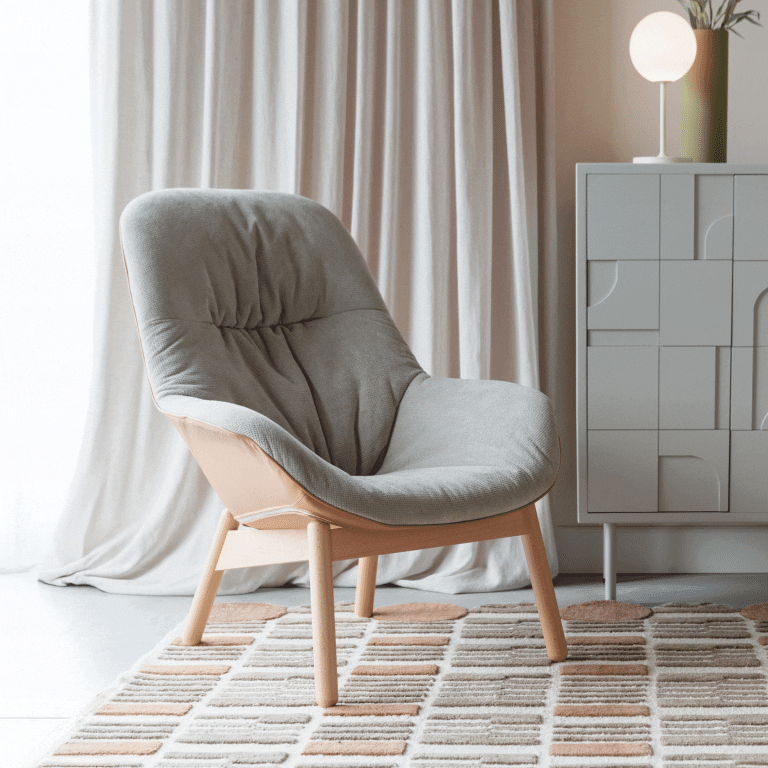 ZILT Fauteuil Latyra Lederlook en stof - Bruin