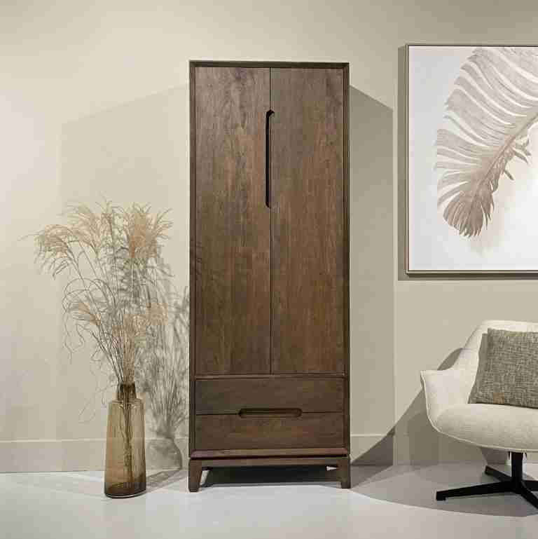 Livingfurn Opbergkast Cortez Mangohout, 200 x 75cm - Bruin