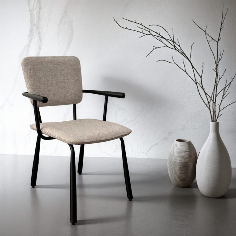 Brix Eetkamerstoel Finn - Beige/Zwart