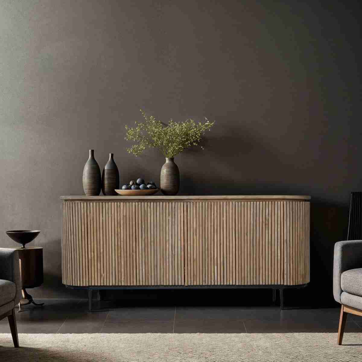Livingfurn Dressoir Lausanne Teakhout, 180cm - Bruin