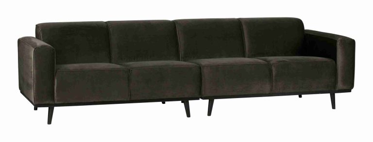 WOOOD Bank Statement 4-zits, Velvet - Groen - BePureHome