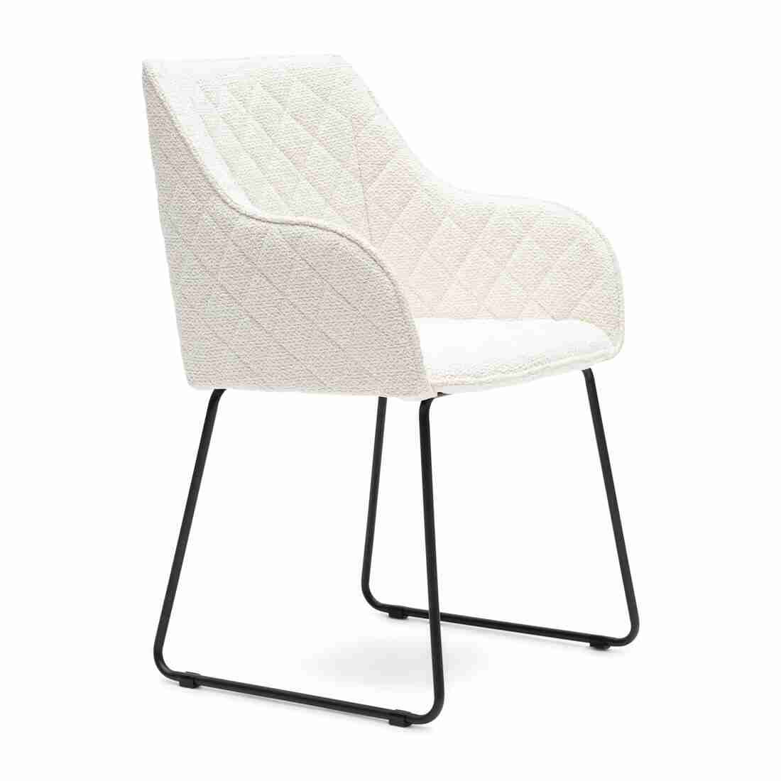Rivièra Maison Eetkamerstoel Frisco Drive Bouclé - Simply White