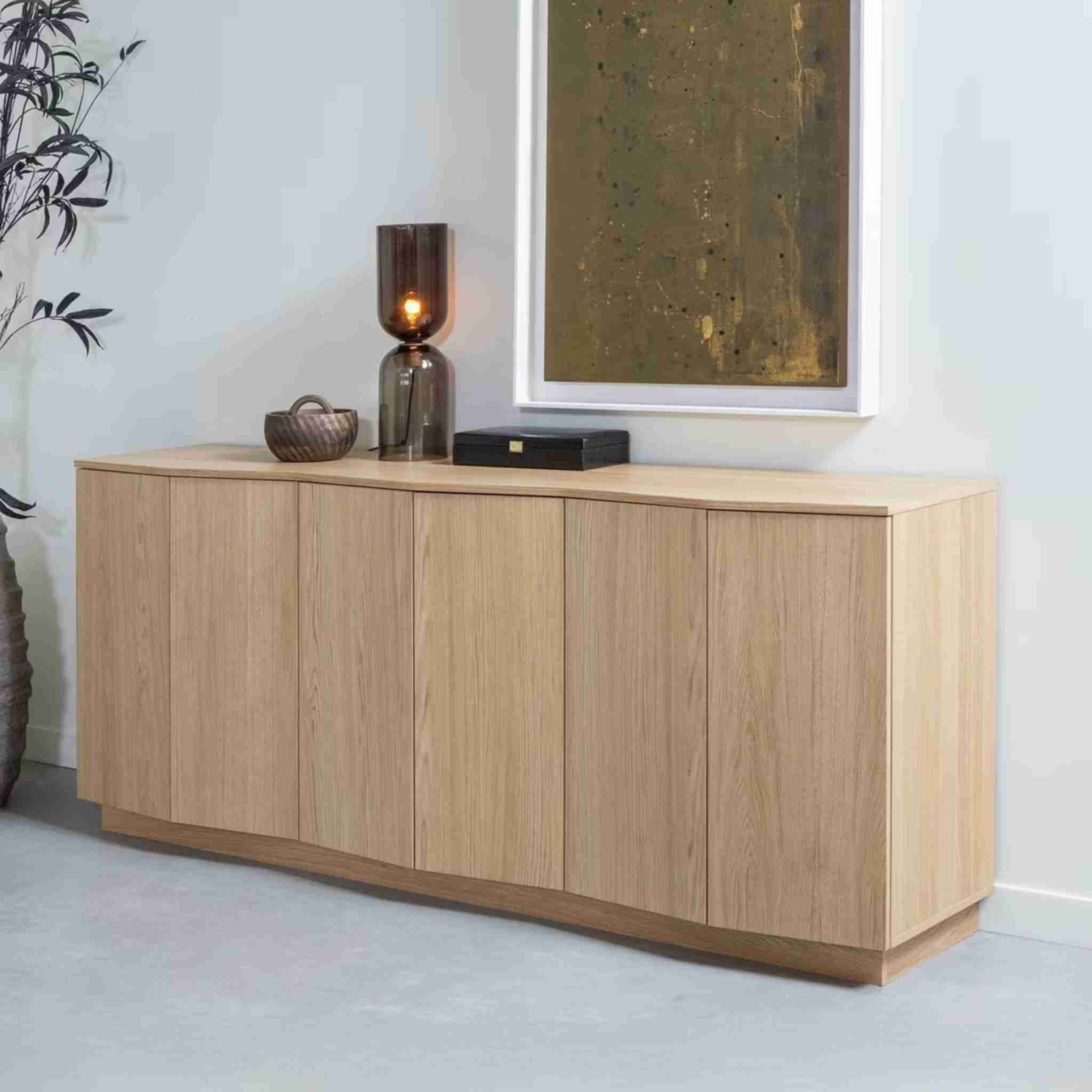 WOOOD Dressoir Zuma Eikenhout, 200cm - Transparant - Exclusive