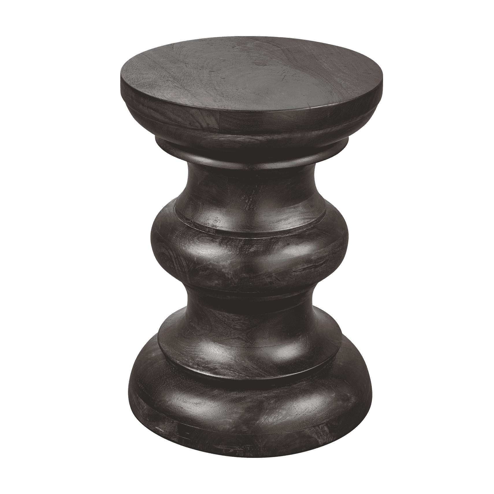 WOOOD Bijzettafel Jonah Mangohout, 30cm - Donkerbruin - Rond