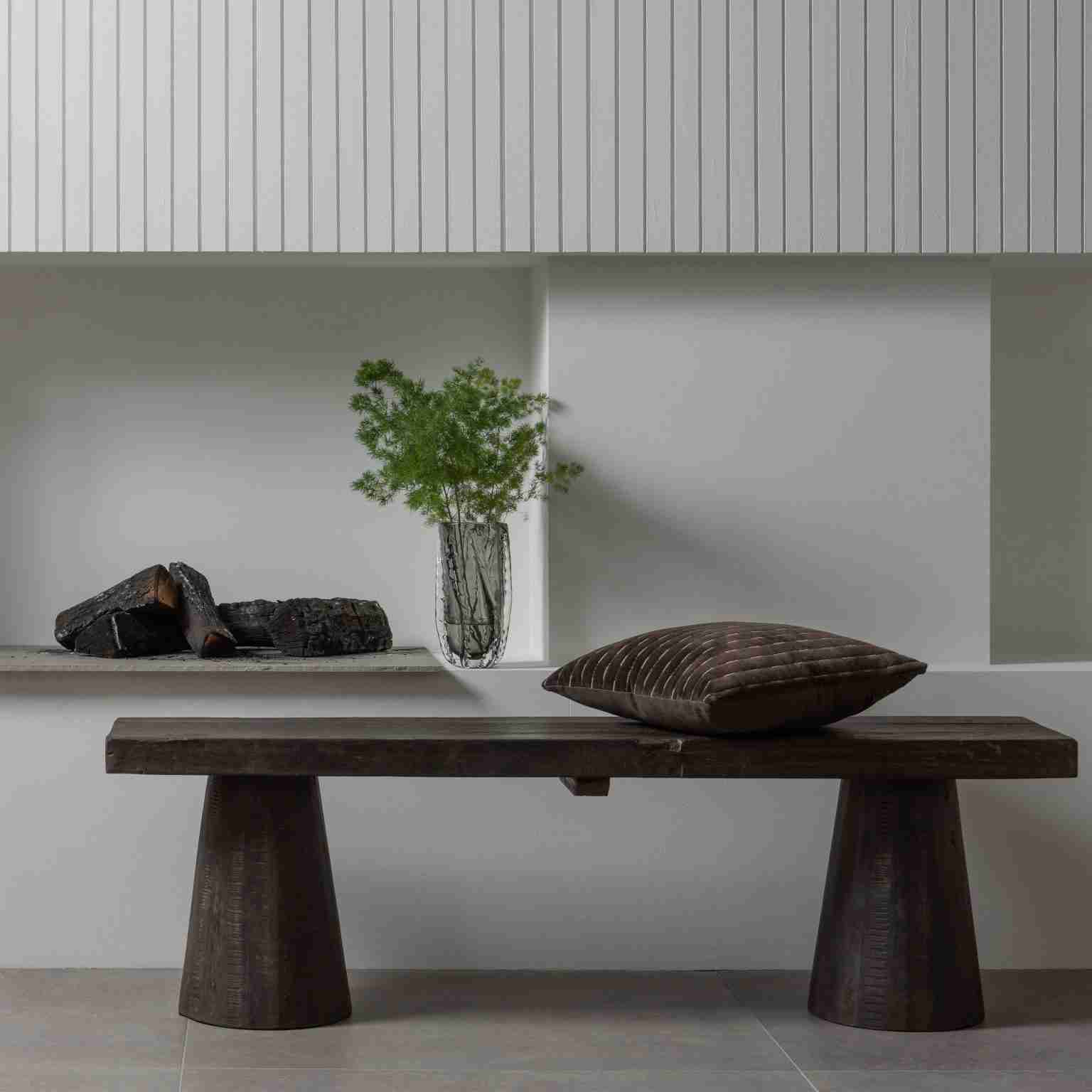 WOOOD Bankje Clyde Mangohout, 150cm - Donkerbruin