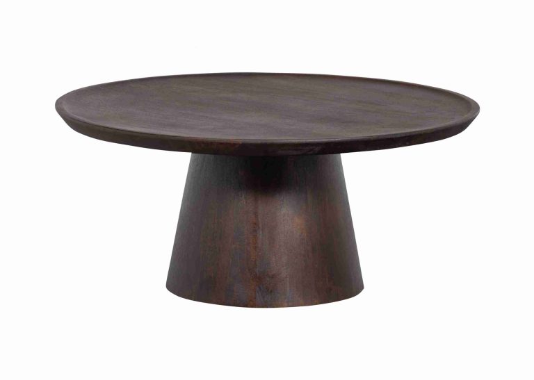 vtwonen Ronde Salontafel Coffee A Gogo Mangohout, 90cm - Walnoot