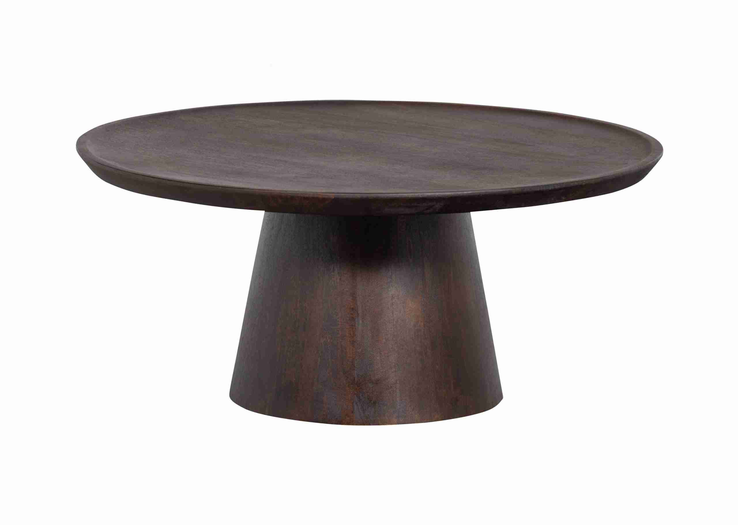 vtwonen Ronde Salontafel Coffee A Gogo Mangohout, 90cm - Walnoot