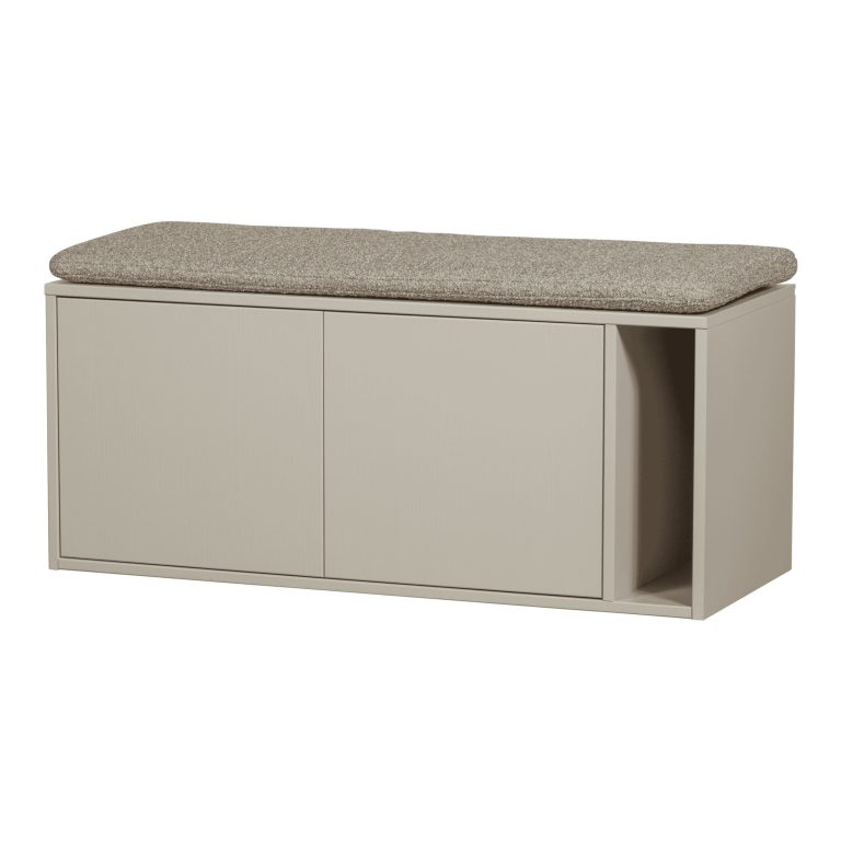 vtwonen TV-meubel/Bankje Settle Down Met zitkussen, Grenenhout, 108cm - Dust
