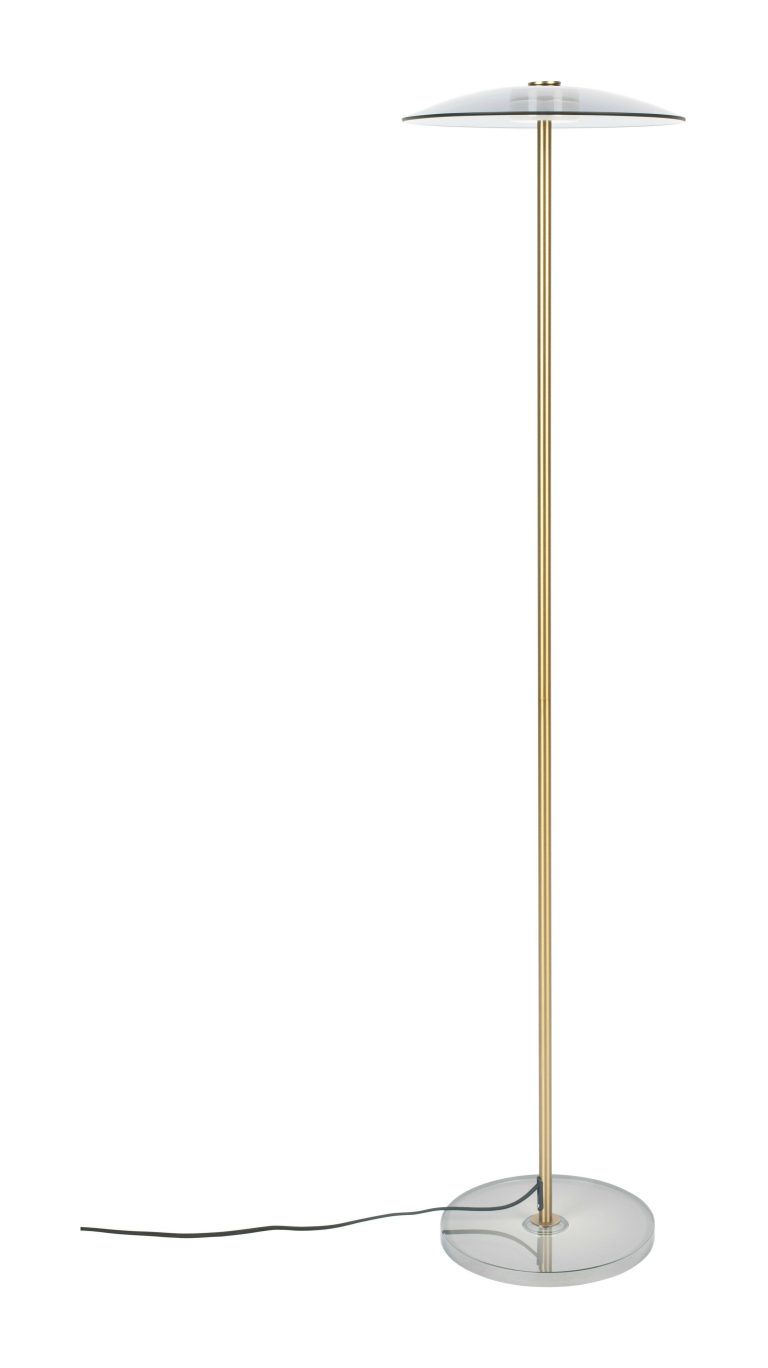 Zuiver Vloerlamp Float Glas, 132cm - Goud