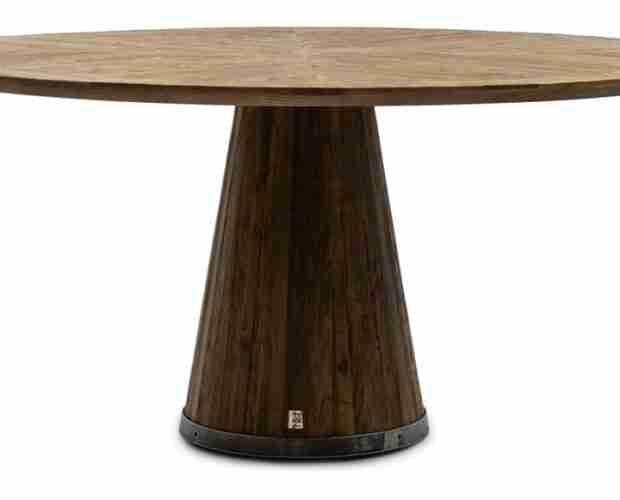 Rivièra Maison Ronde Eettafel Siroko Beach Gerecycled Eikenhout, 160cm - Bruin
