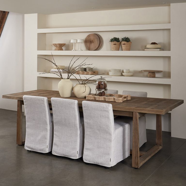 Rivièra Maison Uitschuifbare Eettafel Fraser Island 220/280/340 x 100cm - Bruin