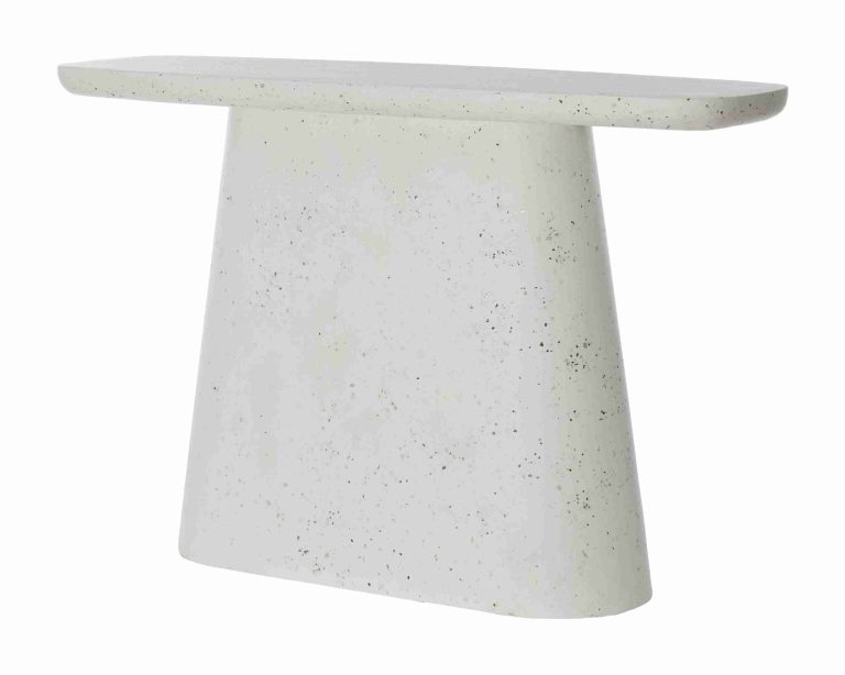 Light & Living Deens Ovale Sidetable Hamura Terrazzo, 120cm - Wit