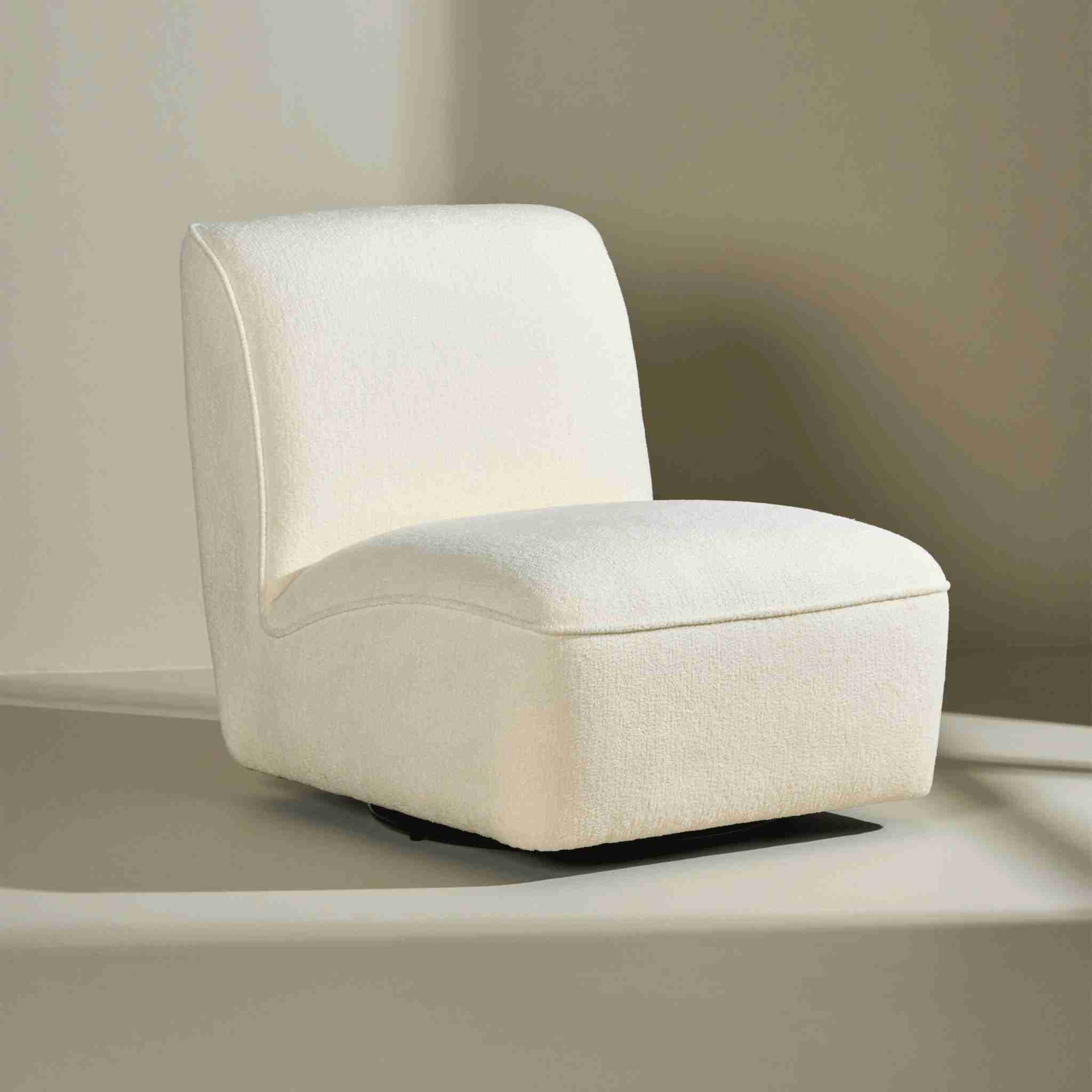 Nohr Draaifauteuil Kavitha Bouclé - Wit