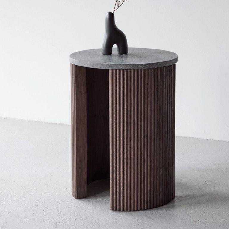 Nohr Ronde Bijzettafel Phallon 40cm - Mokka/Betonlook