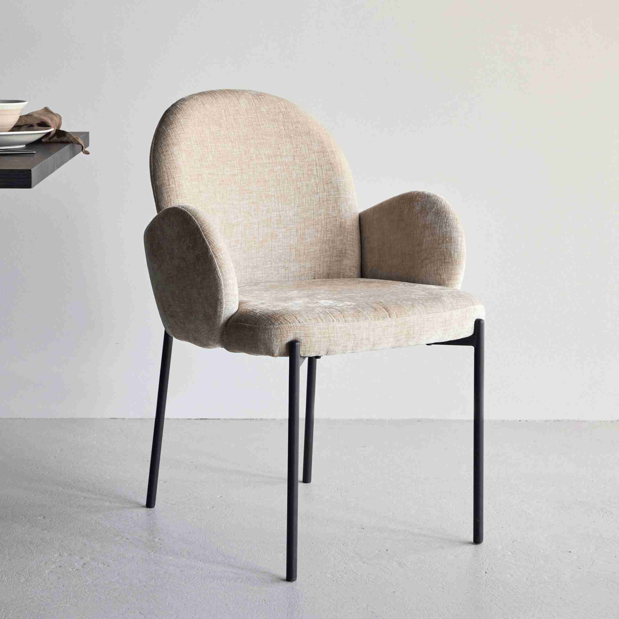 Nohr Eetkamerstoel Katisha Linnenlook - Beige