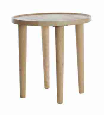 Light & Living Bijzettafel Qiano Mangohout, 45cm - Naturel - Rond