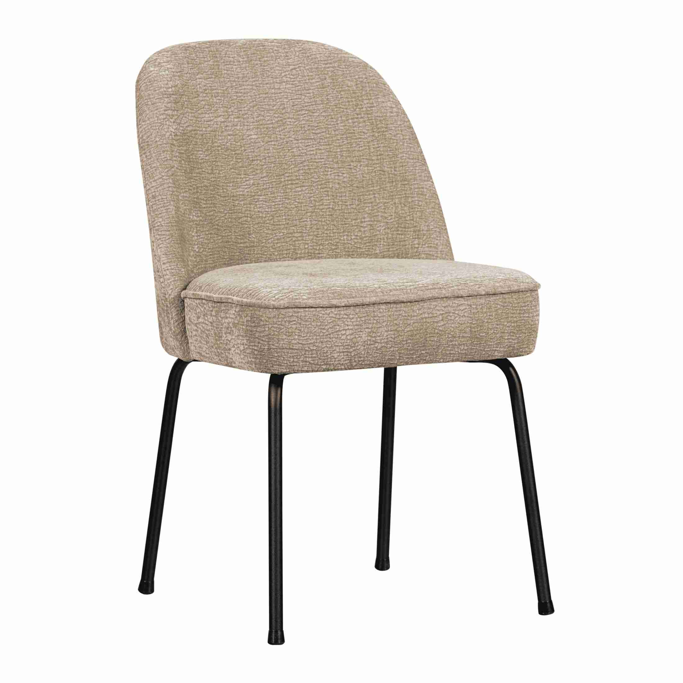 WOOOD Eetkamerstoel Vogue Chenille - Zand - BePureHome