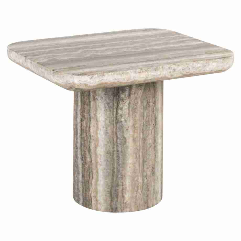 Richmond Salontafel Denizly Marmer en travertin, 65 x 50cm - Grijs