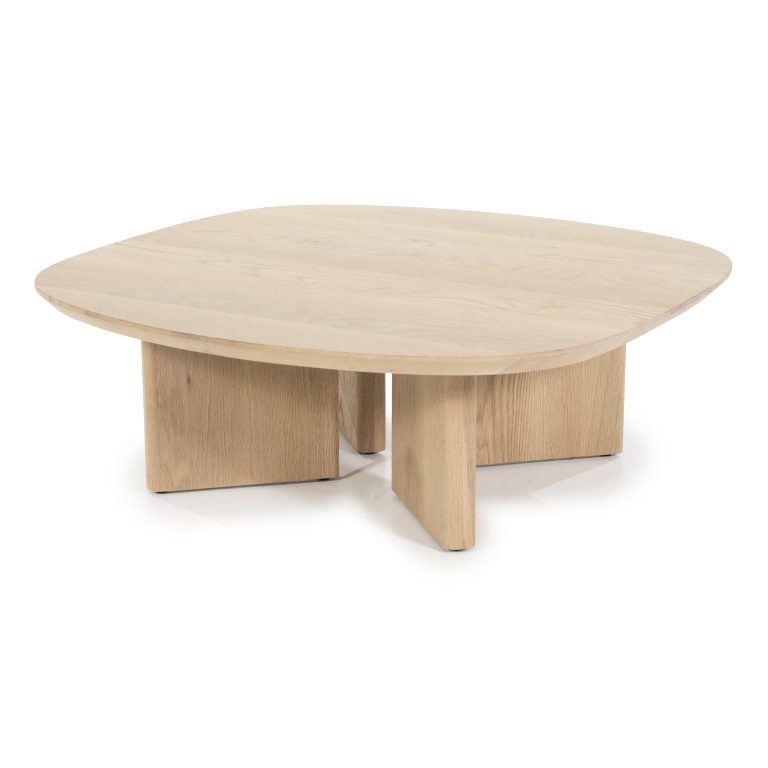 Eleonora Salontafel Stef Eiken, 80 x 80cm - Naturel - Vierkant