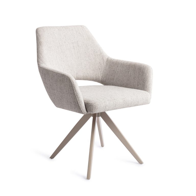 Jesper Home Draaibare Eetkamerstoel Yanai Turn Beige - Pigeon