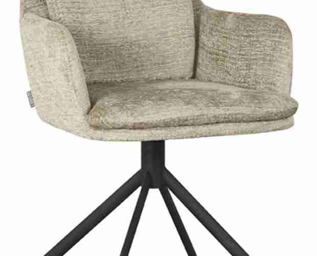 LABEL51 Draaibare Eetkamerstoel Joy Elegance stof - Beige