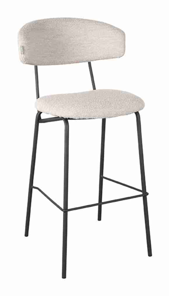 LABEL51 Barkruk Zack Bouclé - Naturel (zithoogte 78cm)