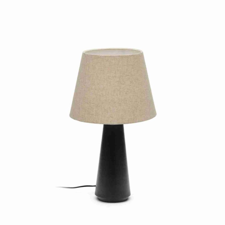 Kave Home Tafellamp Torrent 60cm hoog - Zwart