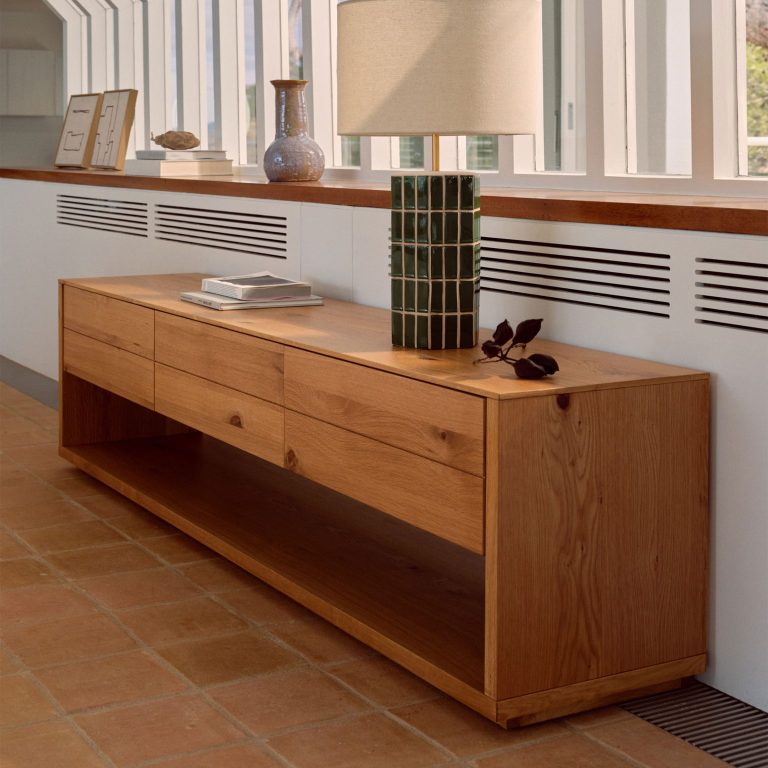 Kave Home TV-meubel Alguema Eiken, 200cm - Bruin