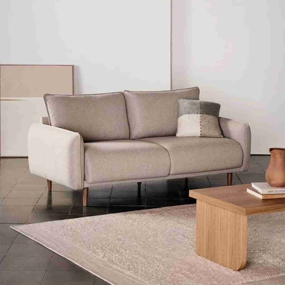 Kave Home 2-zits Bank Carlota Structuurstof - Beige