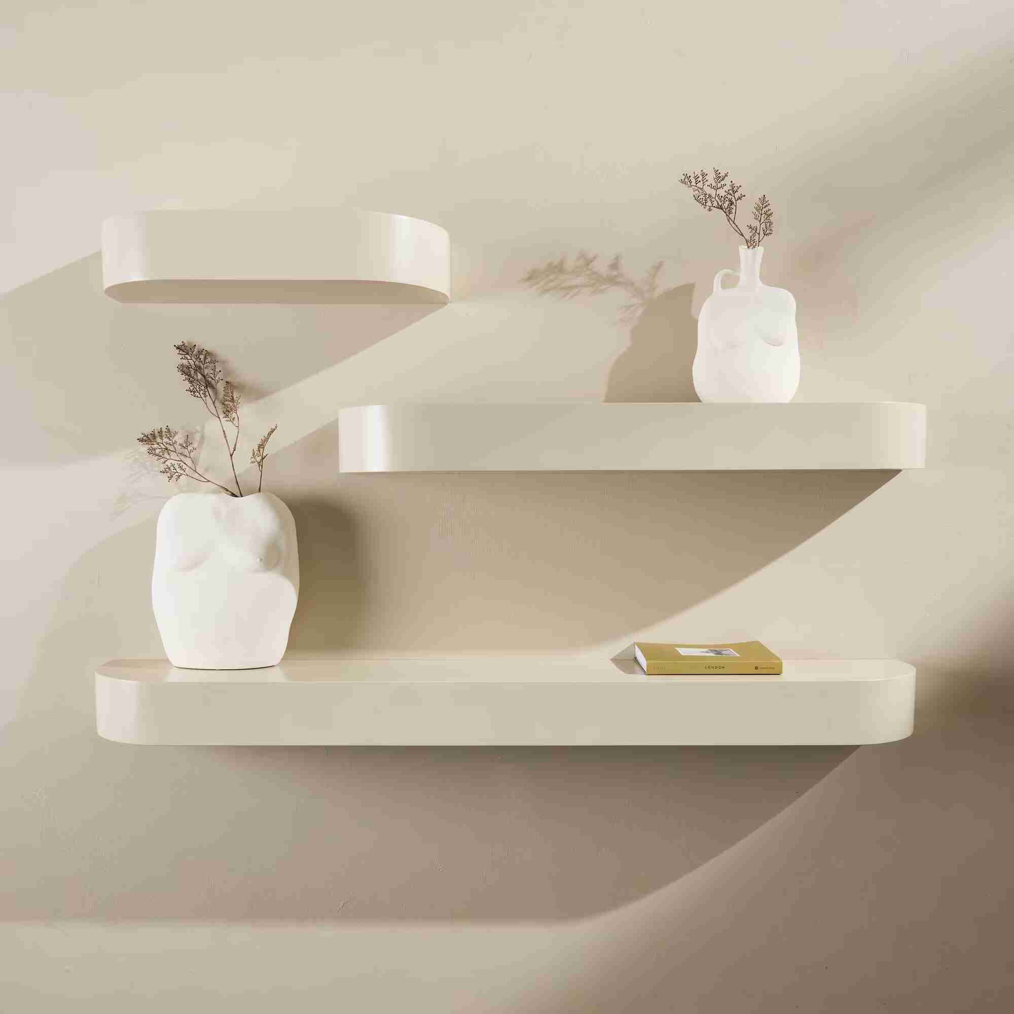 Nohr Wandplank Carolan Set van 3 stuks, 55/95/135 cm - Beige