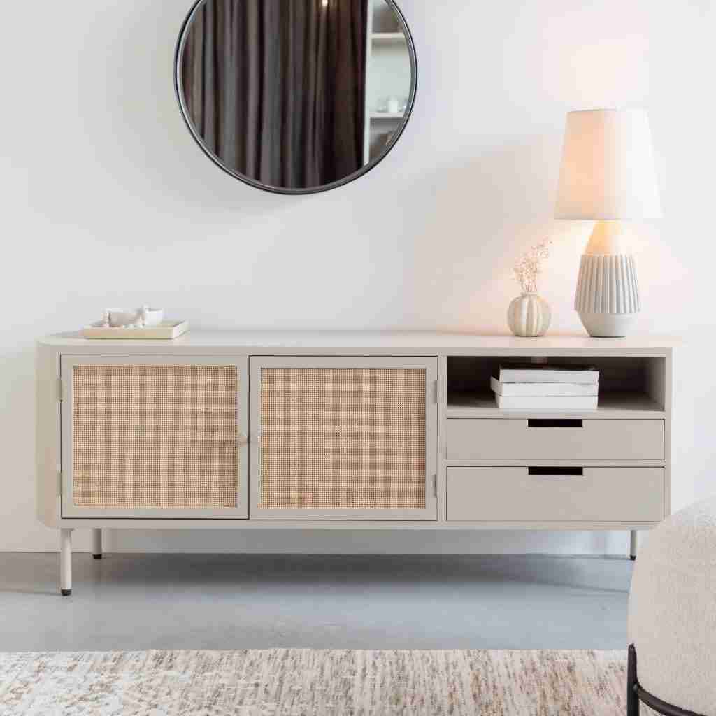 ZILT TV-Meubel Meja Rattan, 150cm - Beige
