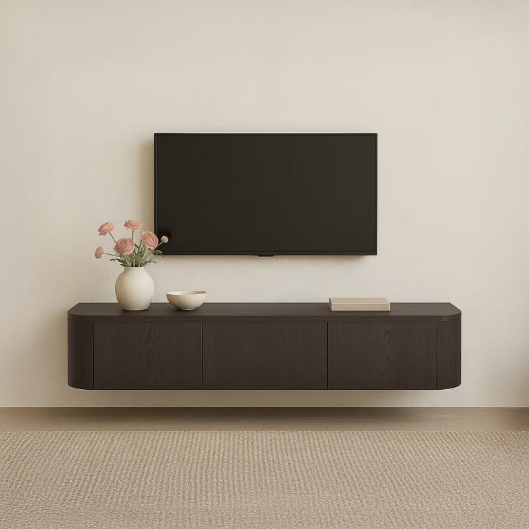 Livingfurn Zwevend TV-meubel Novero Eiken, 180cm - Espresso