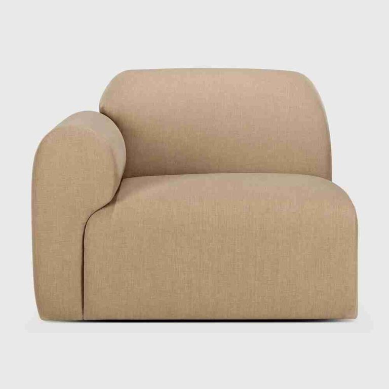 Ethnicraft Modulaire Bank Bulky Hoek Arm Rechts - Light Sepia