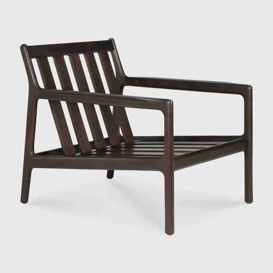 Ethnicraft Fauteuil Jack Gevernist Mahoniehout - Donkerbruin