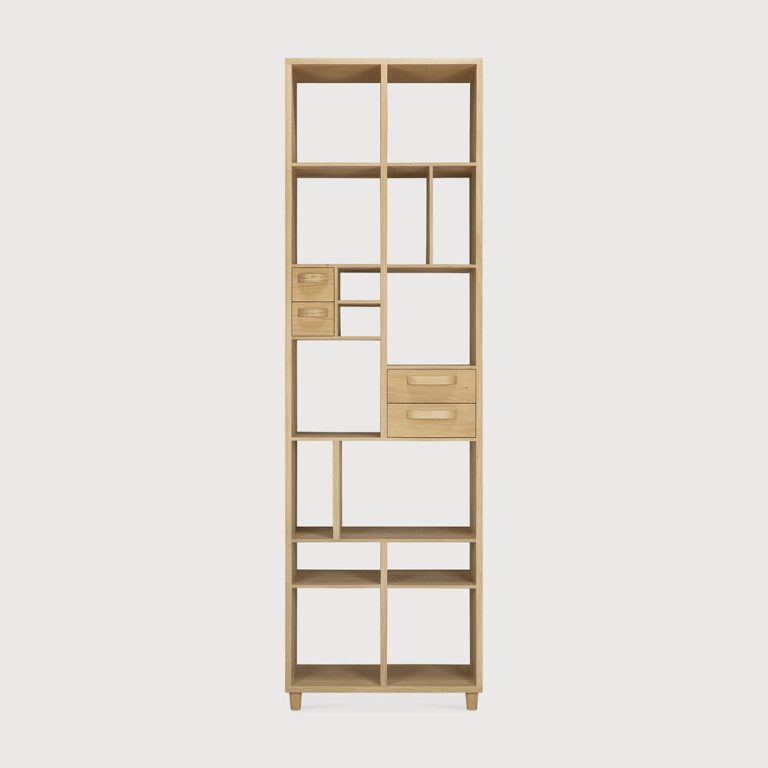 Ethnicraft Wandrek Pirouette Geolied Eikenhout, 200 x 60cm - Naturel