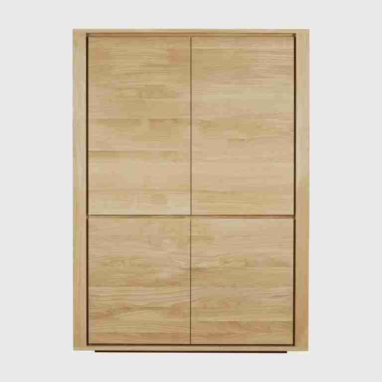 Ethnicraft Opbergkast Shadow Geolied Eikenhout, 160 x 115cm - Naturel