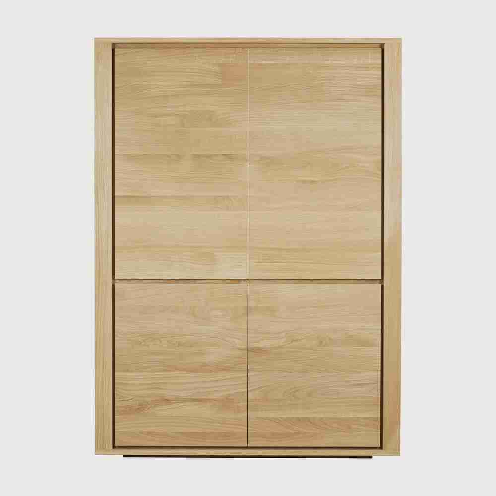 Ethnicraft Opbergkast Shadow Geolied Eikenhout, 160 x 115cm - Naturel