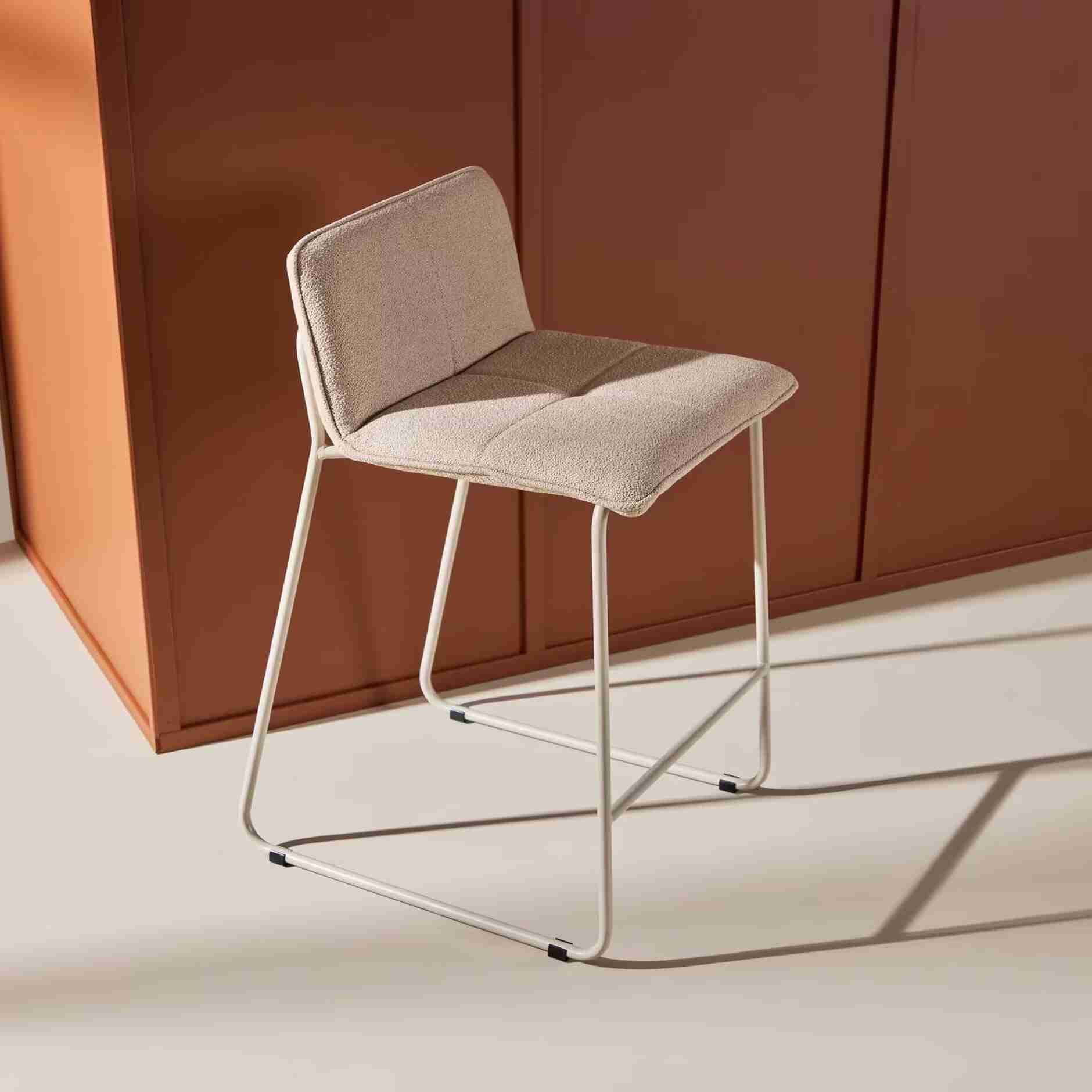 Nohr Barkruk Sheridan Bouclé - Beige (zithoogte 65cm)